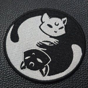 Killstar ✦ Yin Yang Patch ✦ Occult Celestial Cat Balance Embroidered OS